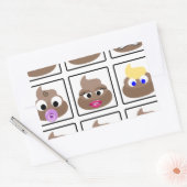 Kack viele Gesichter Rechteckiger Aufkleber (Umschlag)