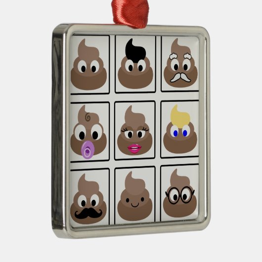 Kack viele Gesichter Silbernes Ornament (Rechts)
