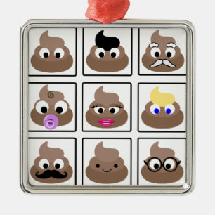 Kack viele Gesichter Silbernes Ornament