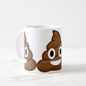 Kacka-Emoji Kaffeetasse (Vorderseite Links)