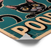 "Kacke du?" Funny Black Cats Poster (Ecke)