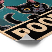 "Kacke du?" Funny Black Cats Poster (Ecke)