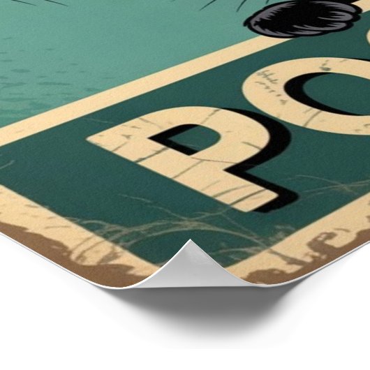 "Kacke du?" Funny Black Cats Poster (Ecke)