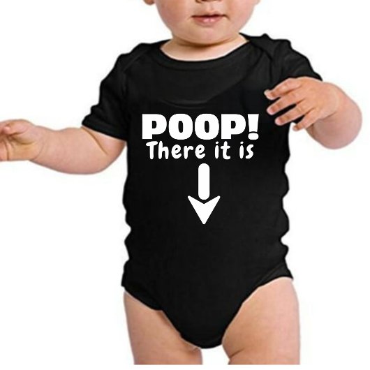 Kacken Dort ist es Funny Baby Bodysuit Baby Strampler