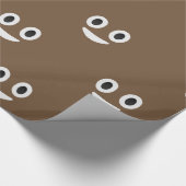 Kacken Sie emoji Augen und Mundverpackungspapier Geschenkpapier (Ecke)