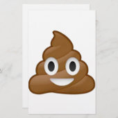 Kacken Sie emoji Briefpapier (Vorne/Hinten)