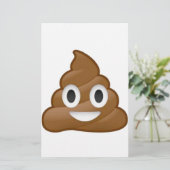 Kacken Sie emoji Briefpapier (Stehend Vorderseite)