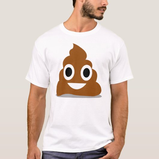 Kacken Sie Emoji Emoticon-lustiges Shirt (Vorderseite)