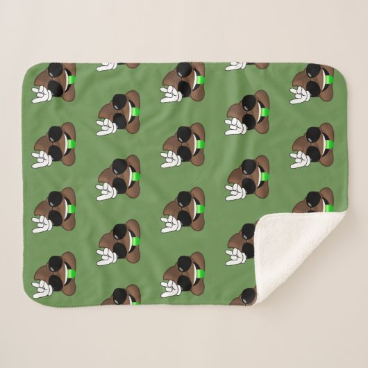 Kacken Sie Emoji Felsen auf Sherpa Decke Sherpadecke (Vorderseite (Horizontal))