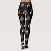 Kacken Sie Emoji Friedenszeichen-Hände Leggings (Rückseite)