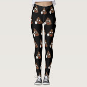 Kacken Sie Emoji Friedenszeichen-Hände Leggings (Vorderseite)