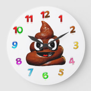 Kacken Sie emoji Große Wanduhr