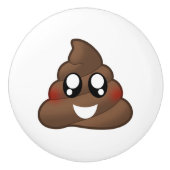 Kacken Sie Emoji Keramikknauf (Vorderseite)