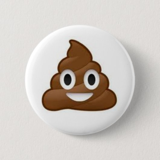 Kacken Sie Emoji Knopf Button (Vorderseite)