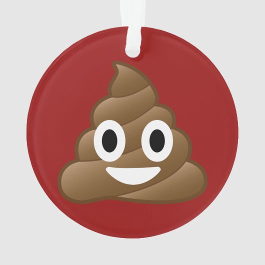 Kacken Sie Emoji Weihnachtsverzierung Ornament (Rückseite)