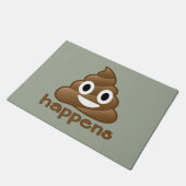 Kacken Sie geschieht Emoji Fußmatte (Schrägansicht)