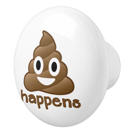 Kacken Sie geschieht Emoji Keramikknauf (Rechts)