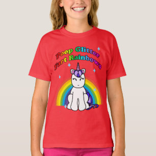 Kacken Sie Glitzer-Furz-Regenbogen T-Shirt