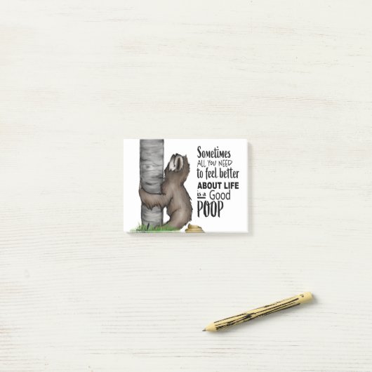 Kacken von Sloth Post-it Klebezettel (Auf Schreibtisch)