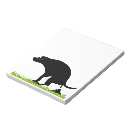 Kackend Dog Notepad Notizblock (Rotiert)