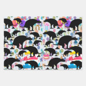 Kackend Geburtstagshühnermuster Geschenkpapier Set (Vorderseite 2)