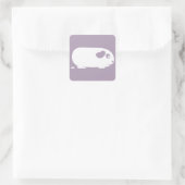 Kackend Guinea Schweinekleber Quadratischer Aufkleber (Tasche)