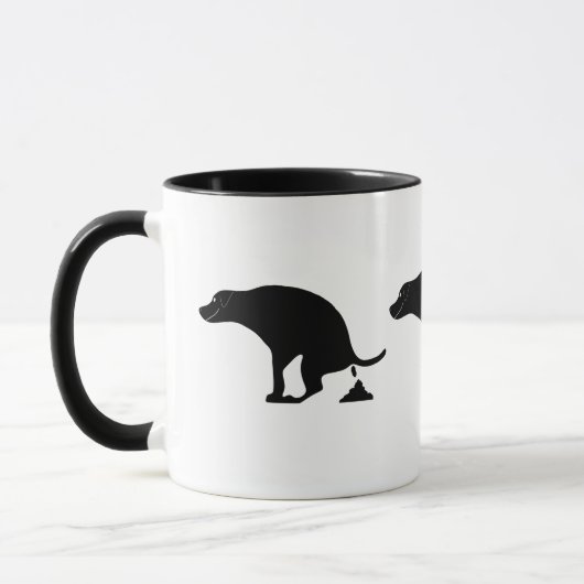 Kackend Hund Tasse (Links)
