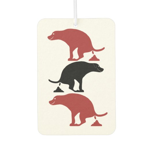 Kackend Hunde Autolufterfrischer (Vorderseite)