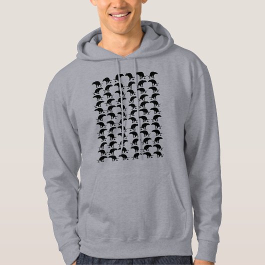 Kackend Hundemuster Hoodie (Vorderseite)