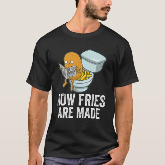 Kackend Kartoffelfries T-Shirt (Vorderseite)