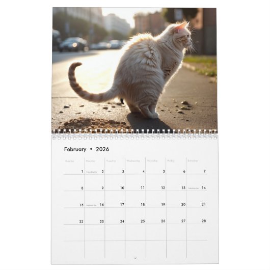 Kackend Katzen-Kalender 2026 Kalender (Feb 2026)