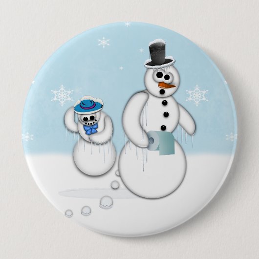 Kackend Snowman Button (Vorderseite)
