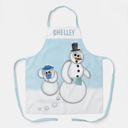 Kackend Snowman Schürze (Vorderseite)