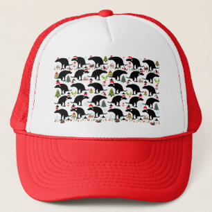 Kackend Weihnachtshund Truckerkappe