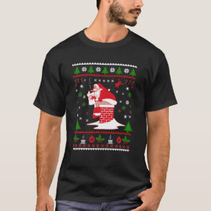 Kackend Weihnachtsmann Ugly Weihnachtssüßer T-Shirt