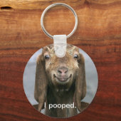 Kackend Ziege Schlüsselanhänger (Vorderseite)