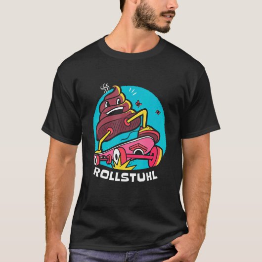 Kackheap auf Skateboard Rollstuhlstuhl Walking SC T-Shirt (Vorderseite)