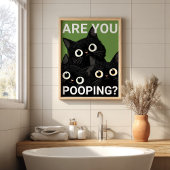 KACKST DU? Schwarze Katzen Lustiges Badezimmer Poster