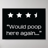 Kackte hier wieder 4 1/2 Sterne Badezimmer Poster (Vorne)