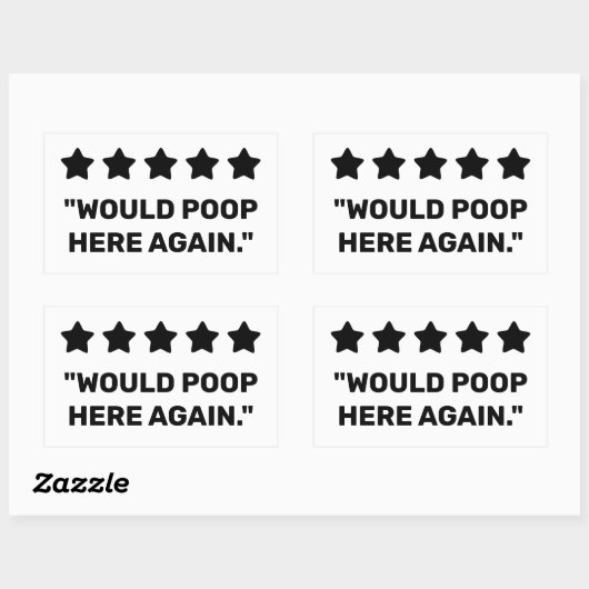 Kackte hier wieder rechteckiger aufkleber (Blatt)