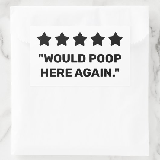 Kackte hier wieder rechteckiger aufkleber (Tasche)