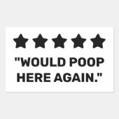 Kackte hier wieder rechteckiger aufkleber (Vorderseite)