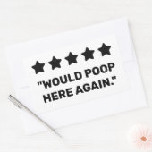 Kackte hier wieder rechteckiger aufkleber (Umschlag)