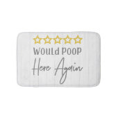 Kackte hier wieder rustikale Bauernhof Weißholz Badematte (Vorderseite)