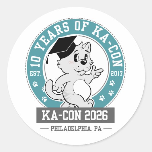 KACON 2026 Logo-Aufkleber Runder Aufkleber (Vorderseite)
