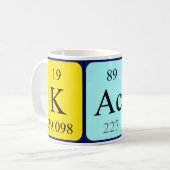 Kacy Periodenname Tasse (Vorderseite Links)