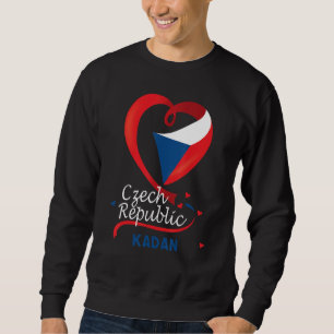 Kadan Tschechien Herzenflagge Lötüberzug aus Arm E Sweatshirt