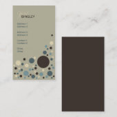 Kadett-Blau u. Retro Punkte TANs Visitenkarte (Vorne/Hinten)