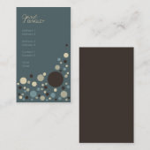 Kadett-Blau u. Retro Punkte TANs Visitenkarte (Vorne/Hinten)