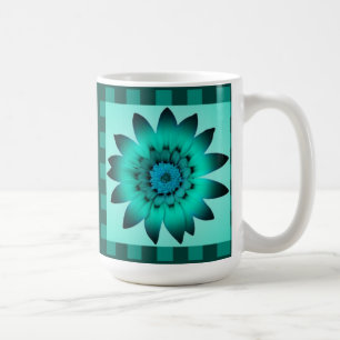 Kadettblaues Gänseblümchen, Musterstreifen - Tasse